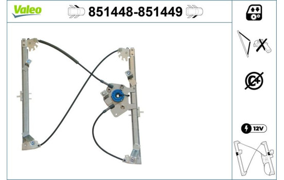 Mecanismo de control de ventana 851449 Valeo, Imagen 2