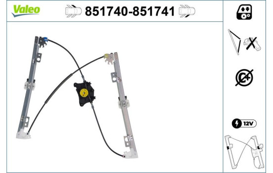 Mecanismo de control de ventana 851740 Valeo, Imagen 2