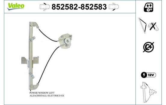 Mecanismo de control de ventana 852583 Valeo, Imagen 2