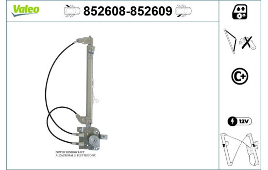 Mecanismo de control de ventana 852608 Valeo, Imagen 2