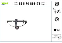 Mecanismo de control de ventana 861170 Valeo