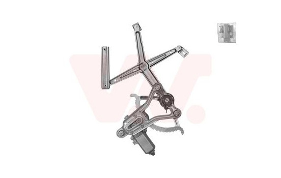 Van Wezel 3024262 Mecanismo de ventana delantera derecha (con motor) para Mercedes W124 y W201, Imagen 2