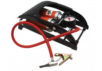 Däckpump med dubbelcylinder och manometer