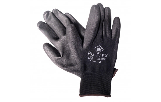 Handskar Pu-Flex svart storlek 10 (XL)