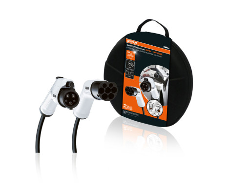 Laddkabel 5PIN Typ2 till Typ1 16A 1ph (5M)