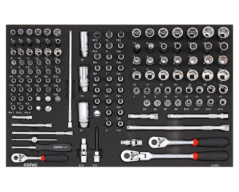 Hylssats 1/4" & 3/8", 142 delar