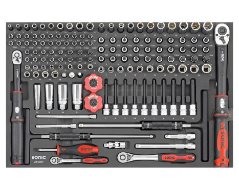 Sonic kombinationsset 1/4" och 3/8" SFS-M 143 delar