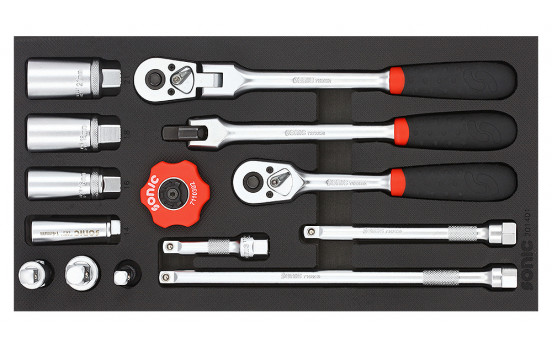 Sonic Socket set 3/8", SFS 1/3 14-delat