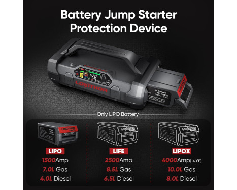 Lokithor ApartX Jumpstarter inkl LipoX Batteri 4500A, bild 16
