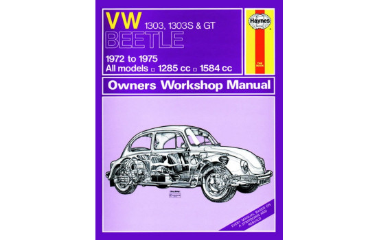 Haynes verkstadshandbok VW Beetle 1303, 1303S & GT (1972-1975) klassisk utskrift