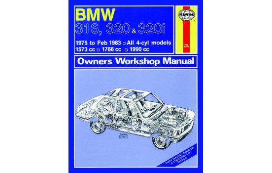 Haynes Workshop manual BMW 316, 320 och 320i (4-cyl) (1975-1983) klassisk utskrift