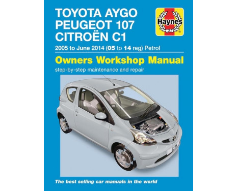 Haynes Workshop manual Citroën C1, Peugeot 107 och Toyota Aygo bensin (2005-2014)