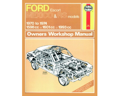 Haynes Workshop manual Ford Escort Mk I Mexiko, RS 1600 och RS 2000 (1970-1974) klassisk utskrift