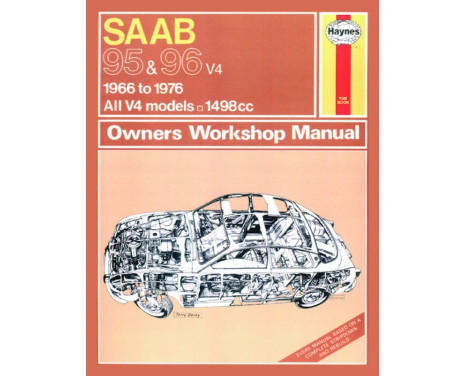 Haynes Workshop manual Saab 95 och 96 bensin (1966-1976) klassisk utskrift