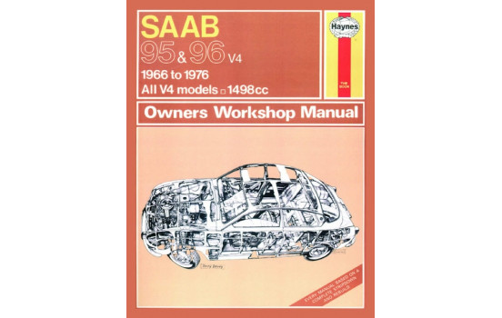 Haynes Workshop manual Saab 95 och 96 bensin (1966-1976) klassisk utskrift