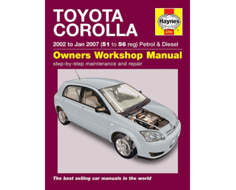Haynes Workshop manual Toyota Corolla bensin och diesel (2002-2007)