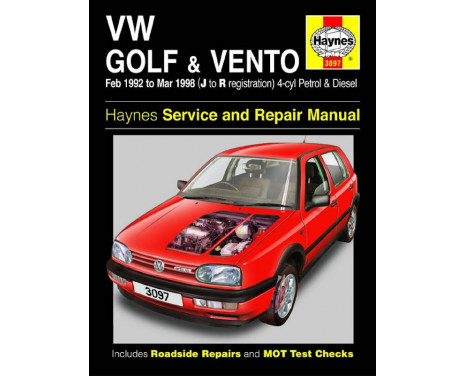 Haynes Workshop manual VW Golf & Vento bensin och diesel (feb 92 - mar 98) J till R