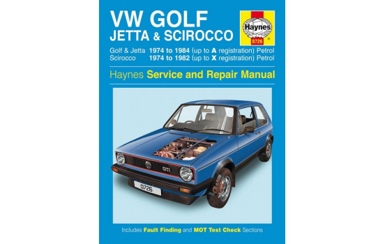 Haynes Workshop manual VW Golf, Jetta & Scirocco Mk 1 bensin 1,5, 1,6 och 1,8 (1974-1984)