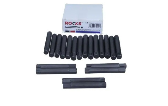 Rooks Bits 10 mm (3/8") spline M12 x 75 mm, 20 stycken