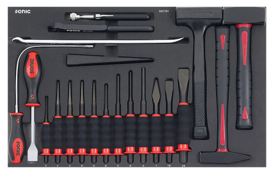 Sonic Mejsel & Hammer Set 21 delar