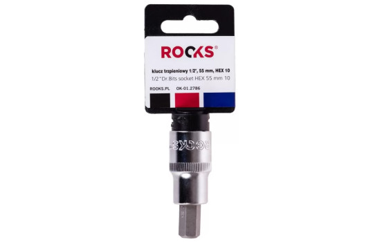 Rooks Bit Sockel 1/2'', 55mm hex 10