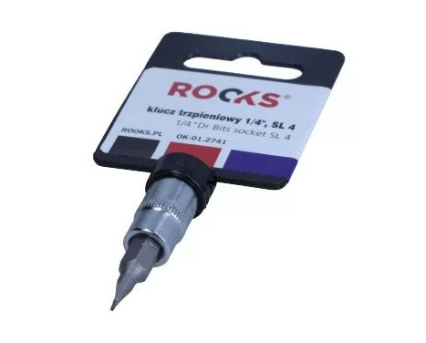 Rooks Bit Sockel 1/4", platt 4