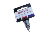 Rooks Bit Sockel 1/4", Torx med hål T7