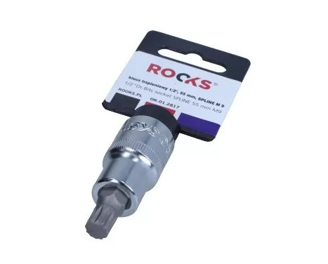 Rooks Bits Socket 1/2, 55 MM, Mångatands M9