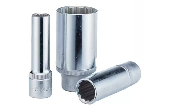 Krafthylsa 1/4", 12-sidig lång 4 mm