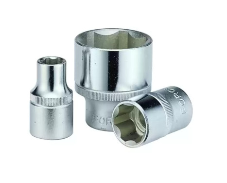 Krafthylsa 3/8", 6-sidig vågprofil 19mm