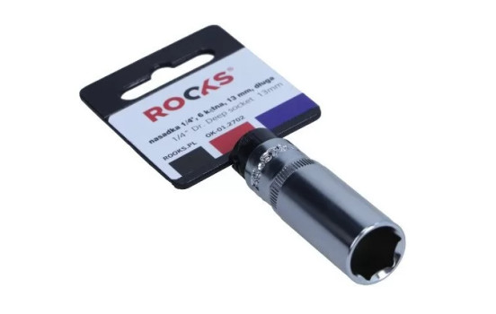 Rooks Sockel 1/4", 6-sidig, 13 mm, lång