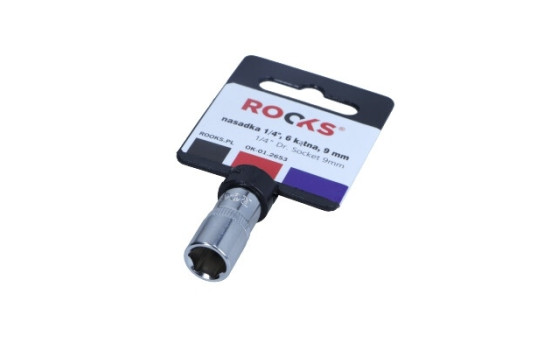 Rooks Sockel 1/4", 6-sidig, 9 mm