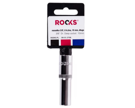 Rooks Sockel 3/8", 6-sidig, 10 mm, lång