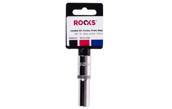 Rooks Sockel 3/8", 6-sidig, 10 mm, lång