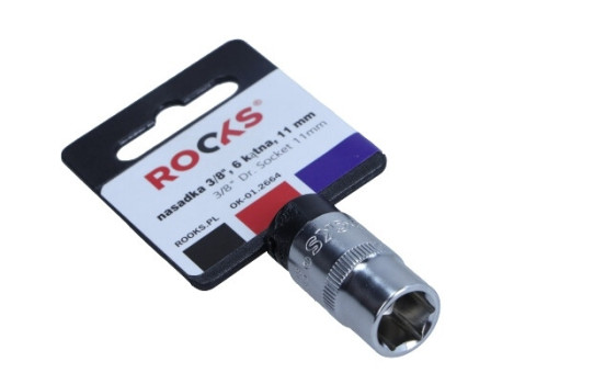 Rooks Sockel 3/8", 6-sidig, 11 mm