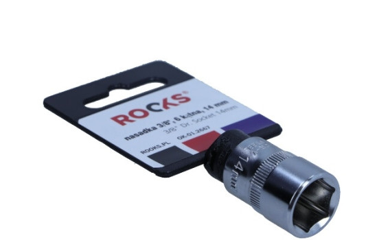 Rooks Sockel 3/8", 6-sidig, 14 mm