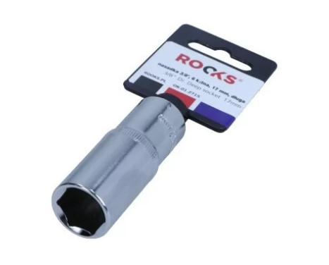 Rooks Sockel 3/8", 6-sidig, 17 mm, lång