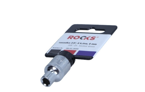 Rooks Sockel 3/8", 6-sidig, 4 mm