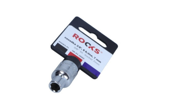 Rooks Sockel 3/8", 6-sidig, 7 mm