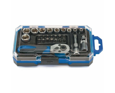 Draper 1/4" Spärr och hylsa set 27st