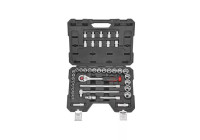 Force 1/2" 6-sidig & E-Torx hylsnyckelsats 40 delar