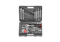 Force 1/4" och 1/2" hylsnyckelsats 77 delar