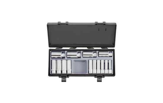Force Socket Set 1/2" 12-sidig lång 14 delar
