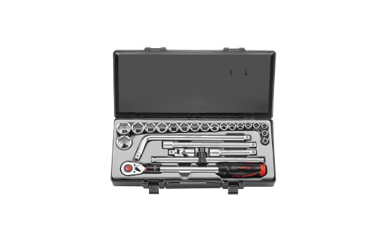 Force Socket Set 1/2" 6-sidig 25-delar