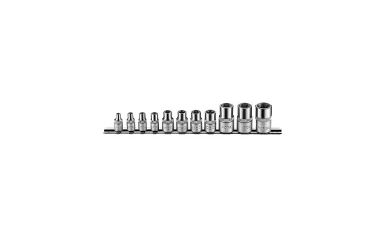 Force Socket Set 1/4", 3/8" & 1/2" Torx 11-delar