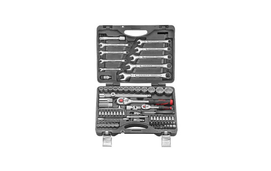 Force Socket Set 1/4", 5/16" & 1/2" 12-punkts 82-delar