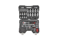 Force Socket Set 1/4" & 1/2" 6-sidiga & bits sockets 131 stycken