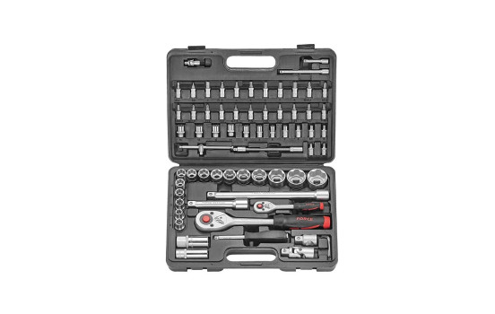 Force Socket Set 1/4" & 1/2" Golfprofil 68 delar