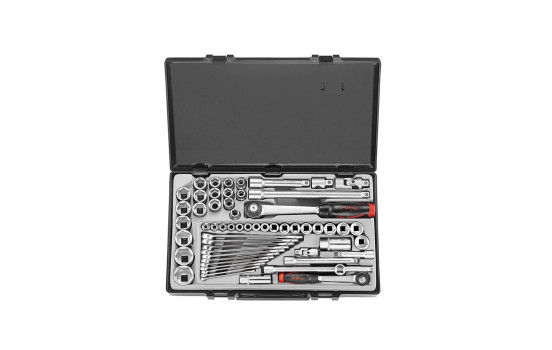 Force Socket Set 3/8" & 1/2" 6-punkts 59-delar