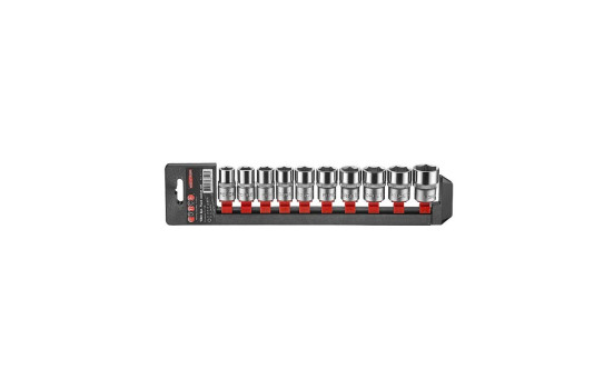 Hylsnyckelsats 1/2" 6-sidig 10 delar, bild 2